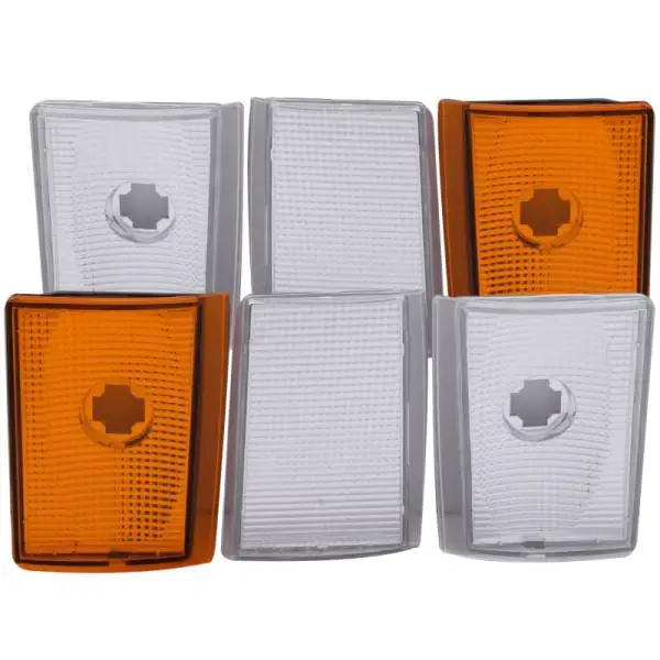 ANZO Corner Lights 1988-1993 Chevrolet C1500 Euro Corner Lights 4 Crystal Chrome / 2 Crystal Amber thumbnail 2