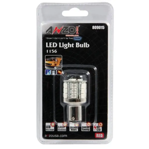 ANZO LED Bulbs Universal LED 1156 Red - 23 LEDs 1 3/4in Tall thumbnail 2