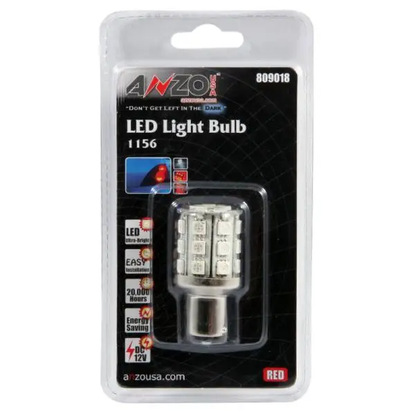 ANZO LED Bulbs Universal LED 1156 Red - 24 LEDs 2in Tall thumbnail 2