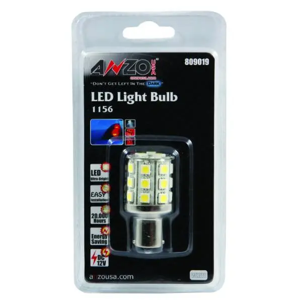 ANZO LED Bulbs Universal LED 1156 White - 24 LEDs 2in Tall thumbnail 2