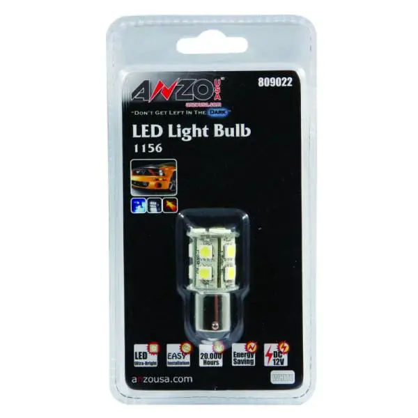 ANZO LED Bulbs Universal LED 1156 White - 13 LEDs 1 3/4in Tall