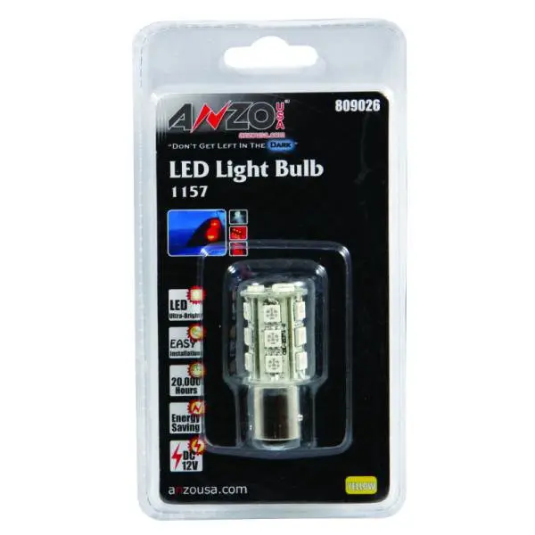 ANZO LED Bulbs Universal LED 1157 Amber - 18 LEDs 1 3/4in Tall thumbnail 2