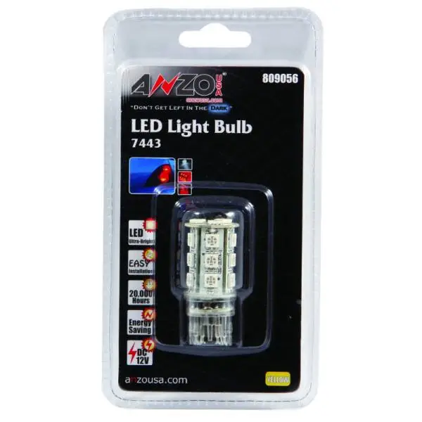 ANZO LED Bulbs Universal 7445 Amber - 18 LEDs 1 3/4in Tall thumbnail 2