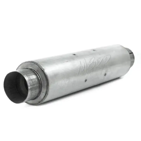 MBRP Universal Quiet Tone Muffler 4in Inlet/Outlet 24in Body 6in Dia 30in Overall Aluminum thumbnail 3