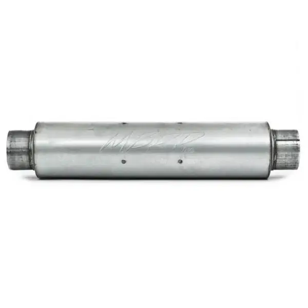 MBRP Universal Quiet Tone Muffler 4in Inlet/Outlet 24in Body 6in Dia 30in Overall Aluminum thumbnail 4