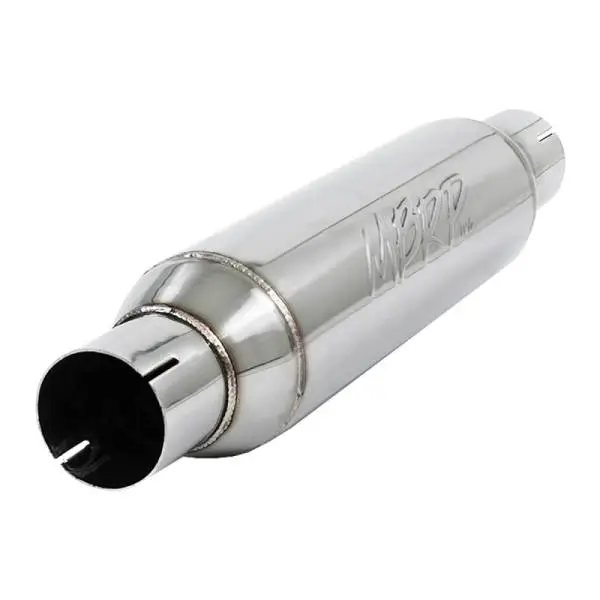 MBRP Universal Resonator 2.5in inlet/outlet 16in body 20in overall T304 thumbnail 2