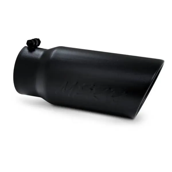 MBRP Universal Tip 5 O.D. Angled Rolled End 4 inlet 12 length - Black Finish thumbnail 3
