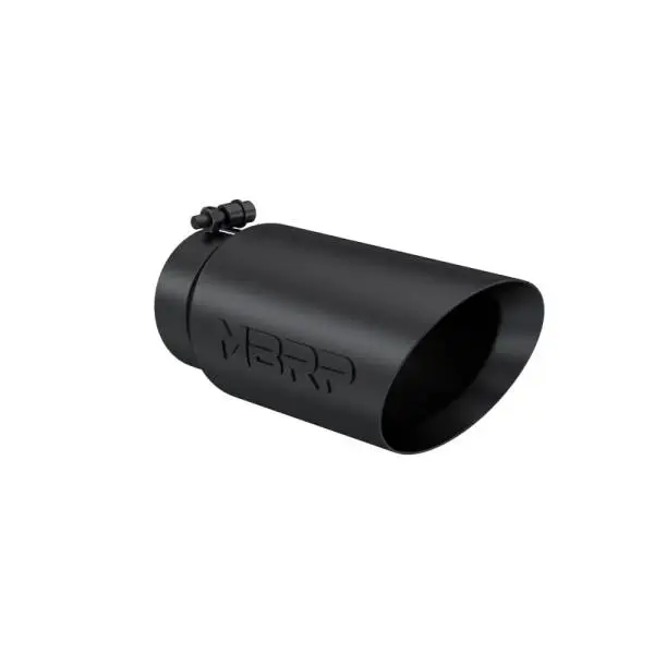 MBRP Universal Tip 5 O.D. Dual Wall Angled 4 inlet 12 length - Black Finish thumbnail 2