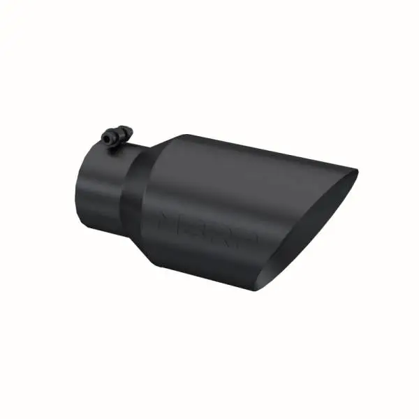 MBRP Universal Tip 6 O.D. Dual Wall Angled 4 inlet 12 length - Black Finish thumbnail 2