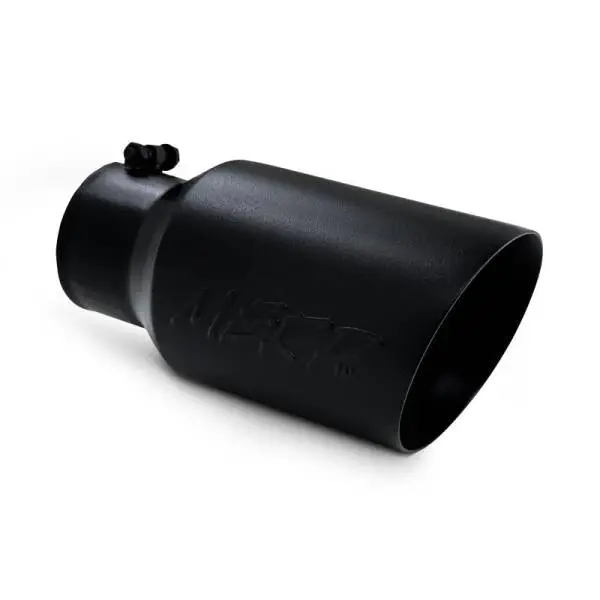 MBRP Universal Tip 6 O.D. Dual Wall Angled 4 inlet 12 length - Black Finish thumbnail 3