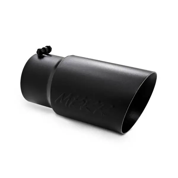 MBRP Universal Tip 6 O.D. Dual Wall Angled 5 inlet 12 length - Black Finish thumbnail 2