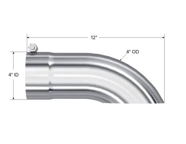 MBRP Universal Tip 4 O.D. Turn Down 4 inlet 12 length thumbnail 5
