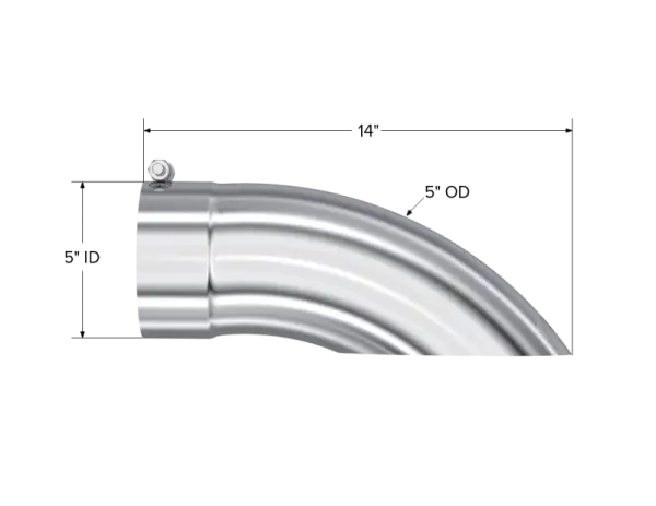 MBRP Universal Tip 5 O.D. Turn Down 5 inlet 14 length thumbnail 5