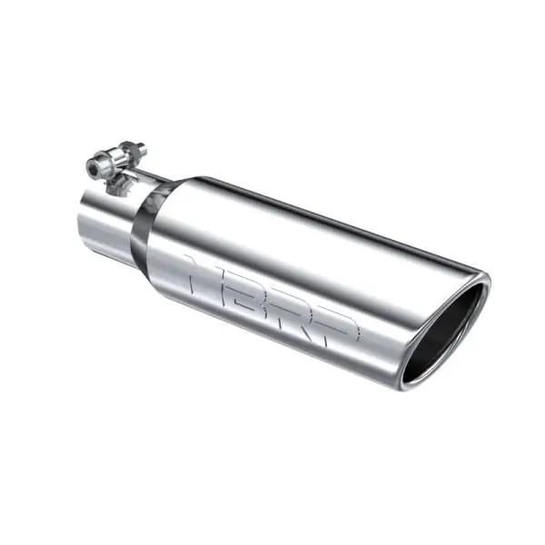 MBRP Universal Tip 3in O.D. Angled Rolled End 2 inlet 10 length thumbnail 2