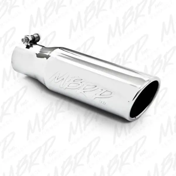 MBRP Universal Tip 3in O.D. Angled Rolled End 2 inlet 10 length thumbnail 3