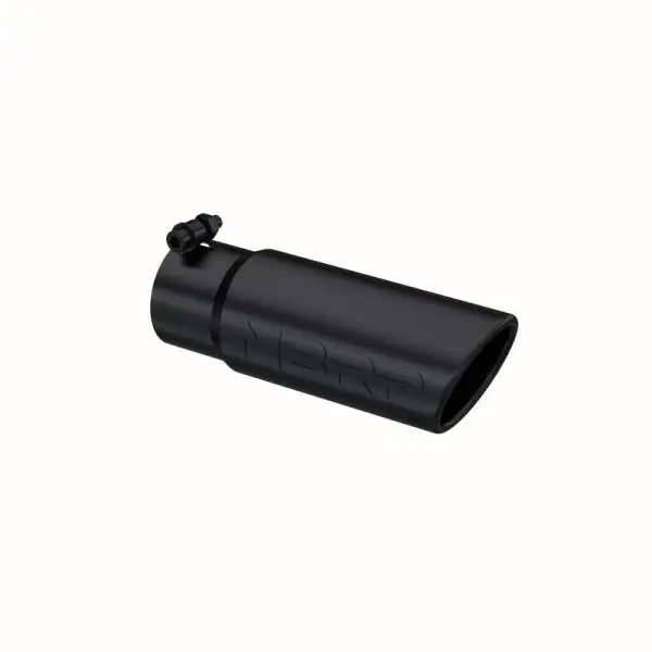 MBRP Universal Tip 3-1/2in O.D. Angled Rolled End - 3in ID Inlet 10in Length - Black thumbnail 2