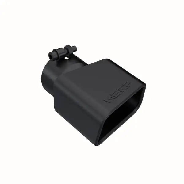MBRP Universal Tip 4.75inx 3in Rectangle Angled Cut 3in O.D. inlet Pass. Side 7.375in length Black thumbnail 2