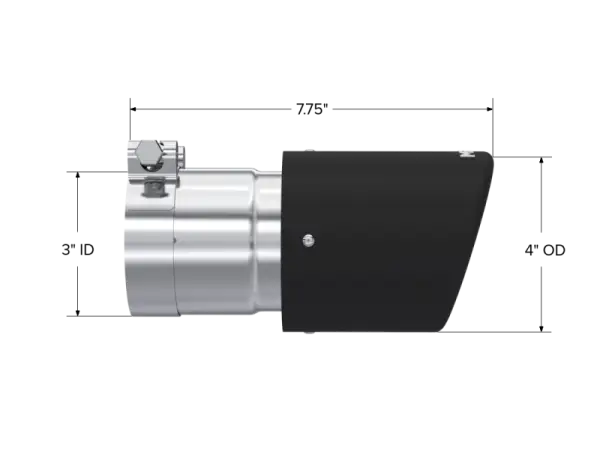 MBRP Universal Carbon Fiber Tip 4in OD/3in Inlet/7.7in L thumbnail 7