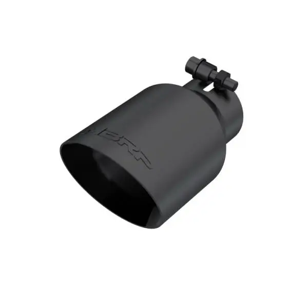 MBRP Universal 4in OD Dual Wall Angled 2.5in Inlet 8in Length Exhaust Tip - Black thumbnail 2