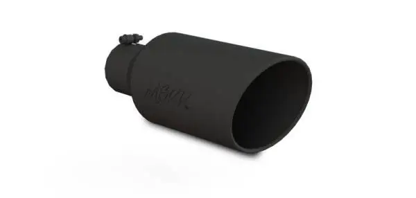 MBRP Universal Exhaust Tip 7in O.D. Rolled End 4in Inlet 18in Length - Black thumbnail 3