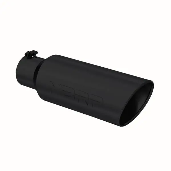 MBRP Universal Tip 6in OD Rolled End 4in Inlet 18in L Black Coated Exhaust Tip thumbnail 2