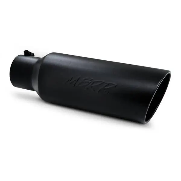 MBRP Universal Tip 6in OD Rolled End 4in Inlet 18in L Black Coated Exhaust Tip thumbnail 3