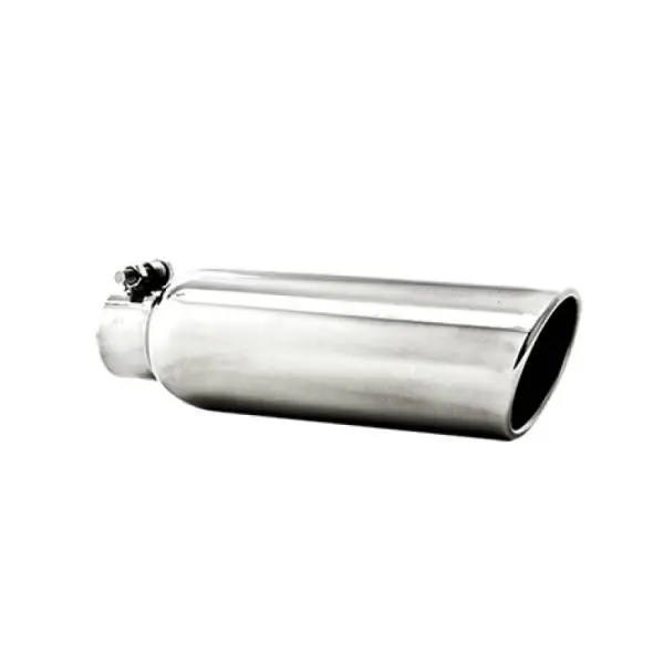 MBRP Universal Tip 3.5in OD 2.25in Inlet 12in L Angled Cut Rolled End Clampless No-Weld T304 thumbnail 2