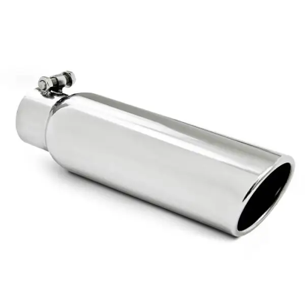 MBRP Universal Tip 3.5in OD 2.5in Inlet 12in L Angled Cut Rolled End Clampless No-Weld T304 thumbnail 2