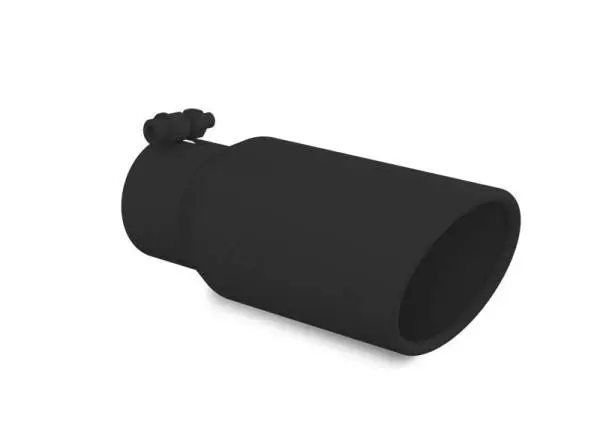 MBRP Universal Tip 4in OD 3in Inlet 10in Length Angled Rolled End Black thumbnail 3