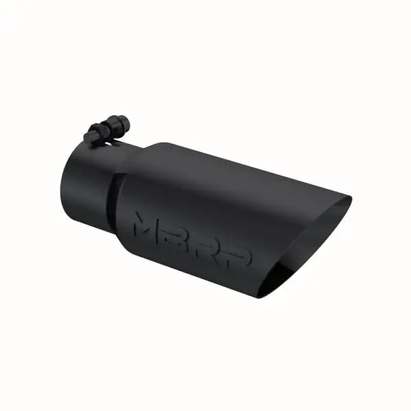 MBRP Universal Tip 4in OD 3in Inlet 10in Length Dual Wall Angled End Black thumbnail 3