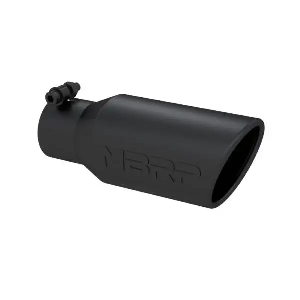 MBRP Universal Angled Rolled End Tip 4in OD / 2-3/4in Inlet / 10in Length - Black thumbnail 2