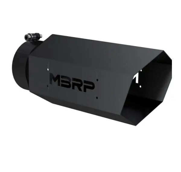 MBRP Universal Hex Tip 5in Inlet 16in length w/o Logo - Black Coated thumbnail 2