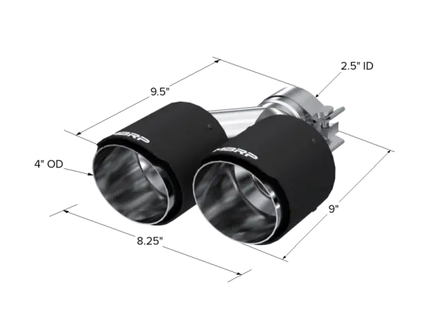 MBRP Universal Carbon Fiber Dual Tip 4in OD/2.5in Inlet thumbnail 3
