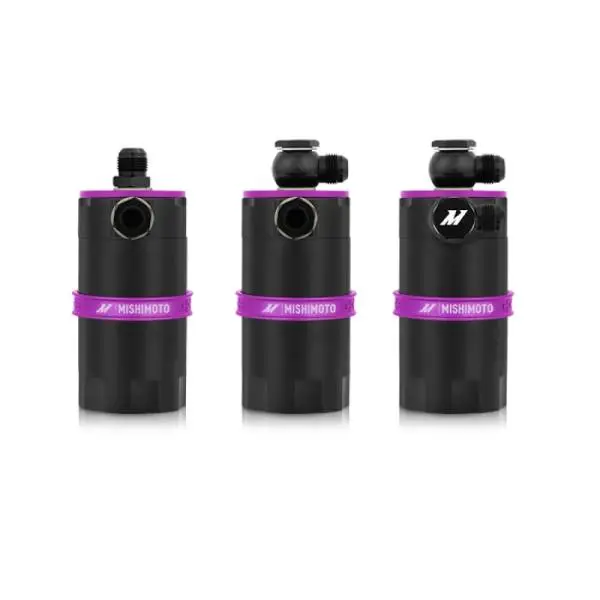 Mishimoto Universal Baffled Oil Catch Can - Purple thumbnail 14