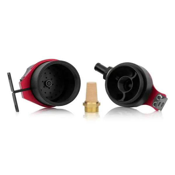 Mishimoto Universal Baffled Oil Catch Can - Red thumbnail 9