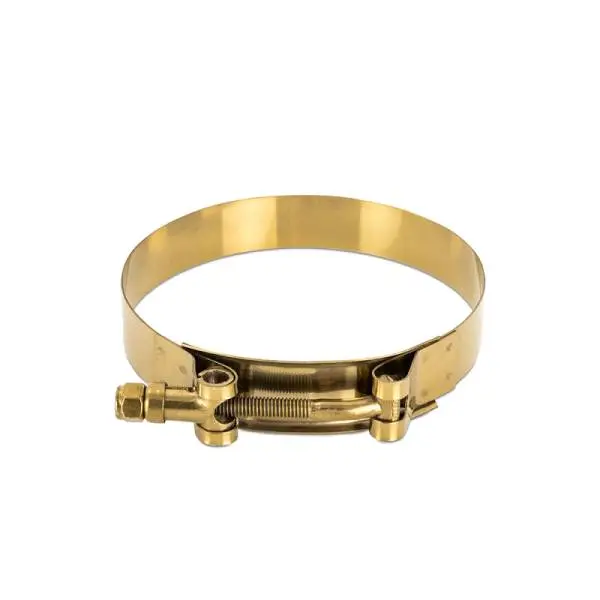 Mishimoto 3 Inch Stainless Steel T-Bolt Clamps - Gold thumbnail 2