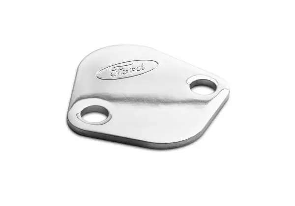 Ford Racing Ford Logo Fuel Pump Blockoff Plate - Chrome thumbnail 5