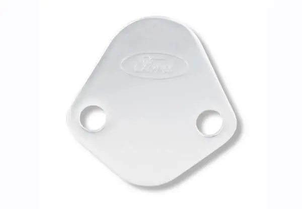Ford Racing Ford Logo Fuel Pump Blockoff Plate - Chrome thumbnail 6