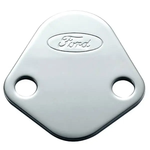Ford Racing Ford Logo Fuel Pump Blockoff Plate - Chrome thumbnail 8