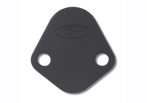 Ford Racing Fuel Pump Block Off Plate - Black Crinkle Finish w/ Ford Oval thumbnail 6