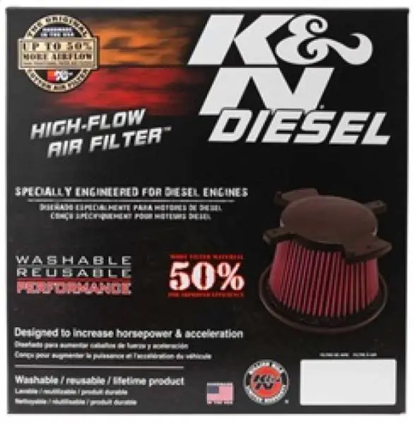 K&N 07 Dodge Ram 2500/3500 6.7L-L6 DSL Drop In Air Filter thumbnail 8