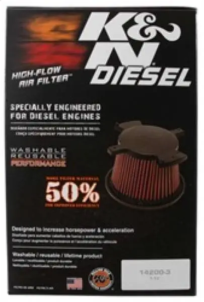 K&N 07 Dodge Ram 2500/3500 6.7L-L6 DSL Drop In Air Filter thumbnail 10