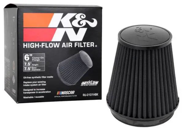 K&N Universal Rubber Filter Round Tapered 6in Flange ID x 7.5in Base OD x 5.25in Top OD x 8in Height thumbnail 22