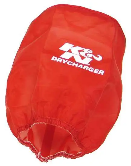 K&N Drycharger Air Filter Wrap Red 6in Base ID x 5in Top ID x 6.5in Height thumbnail 3