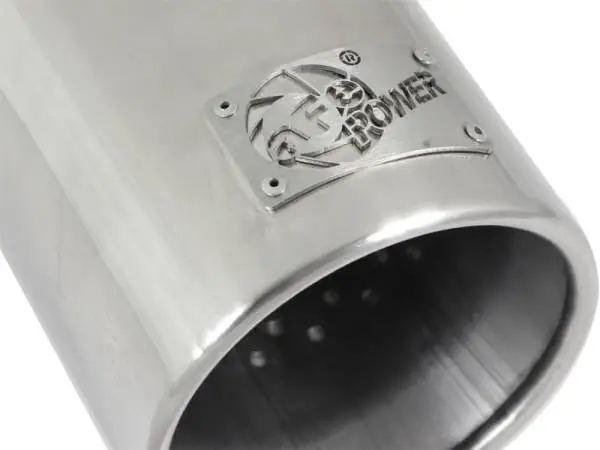 aFe MACH Force-XP 304 SS Sing Wall Pol Exh Tip Univ Exit 3in Inlet x 4in Outlet x 12in L - Clamp On thumbnail 5