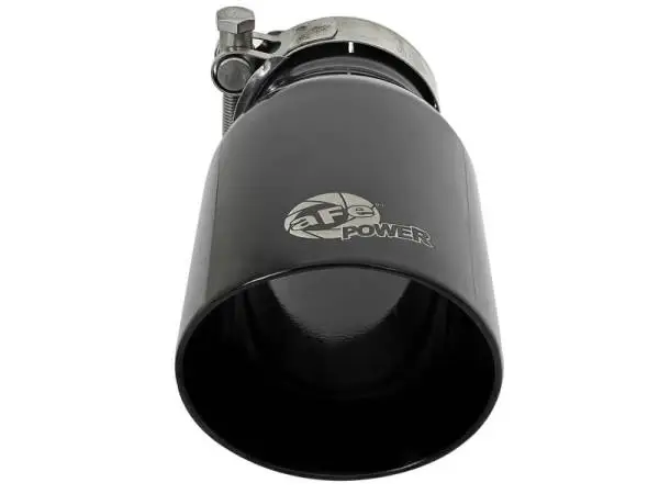 aFe MACH Force-Xp Universal 409 SS Single-Wall Clamp-On Exhaust Tip - Black thumbnail 3
