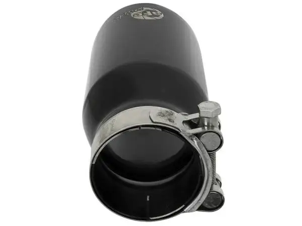 aFe MACH Force-Xp Universal 409 SS Single-Wall Clamp-On Exhaust Tip - Black thumbnail 4