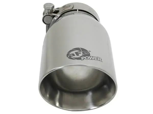 aFe MACH Force-Xp Universal 304 SS Single-Wall Clamp-On Exhaust Tip - Polished thumbnail 3