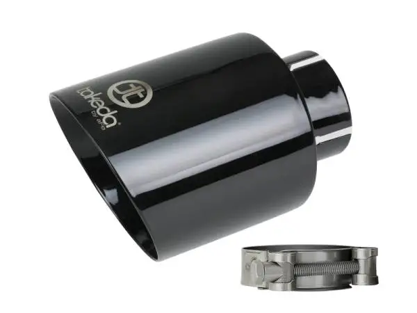 aFe Takeda Universal Exhaust Tip 2-1/2 IN Inlet x 4-1/2 IN Outlet x 7 IN L- Black