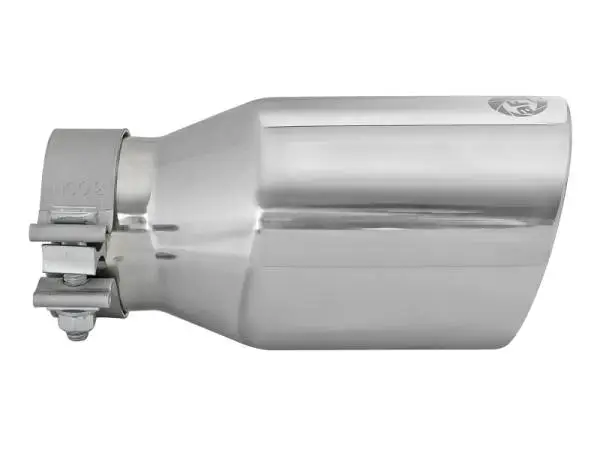 aFe MACH Force-Xp Univ 304 SS Double-Wall Clamp-On Exhaust Tip - Polished - 3in Inlet - 4.5in Outlet thumbnail 2